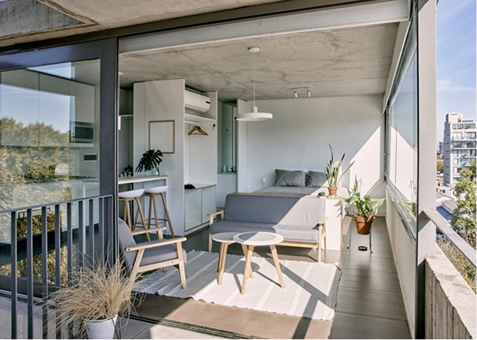 Квартира с дровяным камином в элитном жилом комплексе класса люкс.