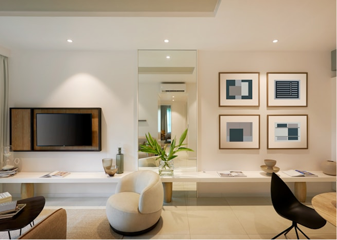 Квартира с дровяным камином в элитном жилом комплексе класса люкс.